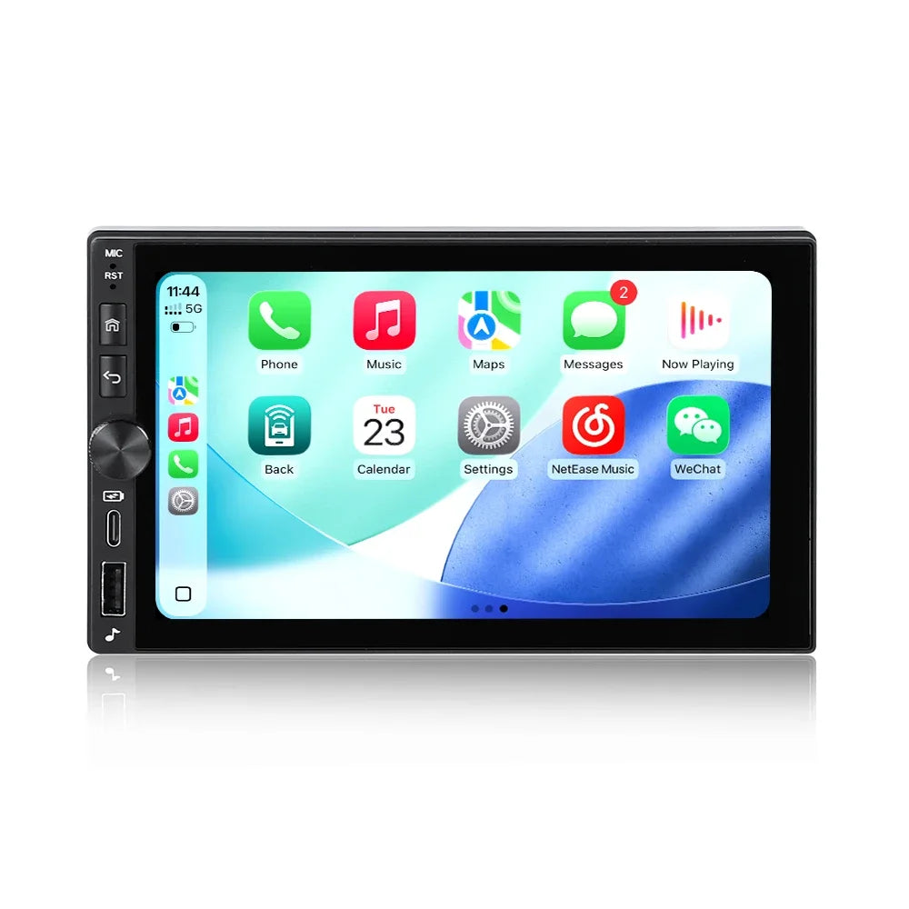 Universal 2DIN 7 Inch Car Multimedia Video Player CarPlay Android Auto Touch Screen FM Autoradio USB Knob Radio Stereo Head Unit