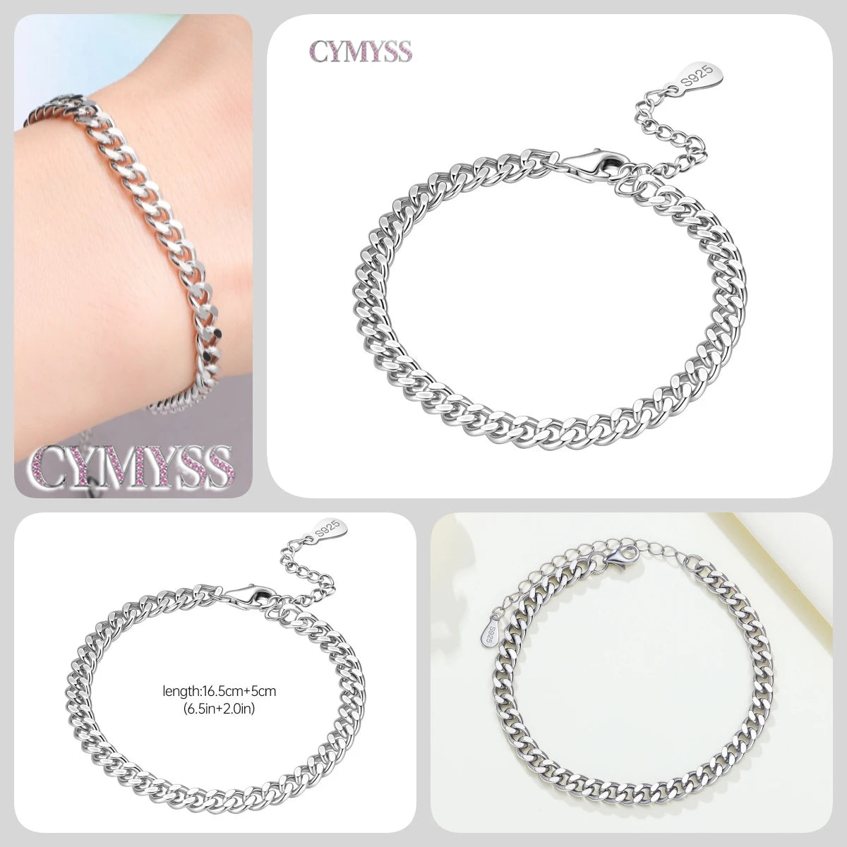Original 925 Sterling Silver Zirconia Tennis Chain Bracelet for Women Adjustable Gold Color Hot Sale Ideal Birthday Party Gifts