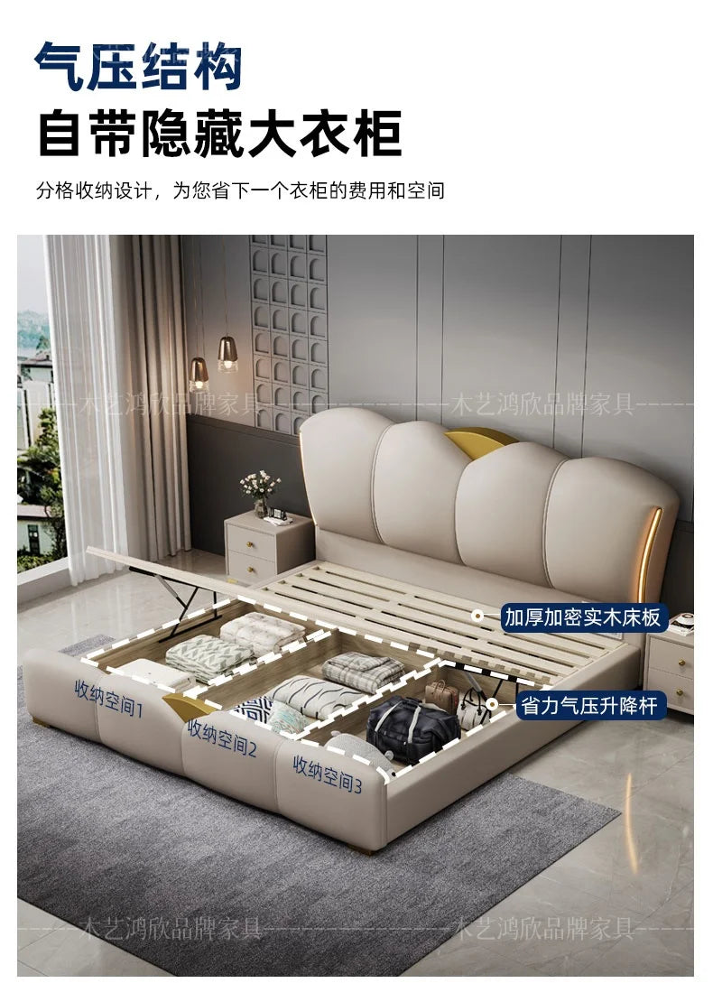 Bedroom Drawer Bed Twin Bedside Table Princess Sleeping Bed Storage Lounge Frame Muebles Para El Hogar House Accessories