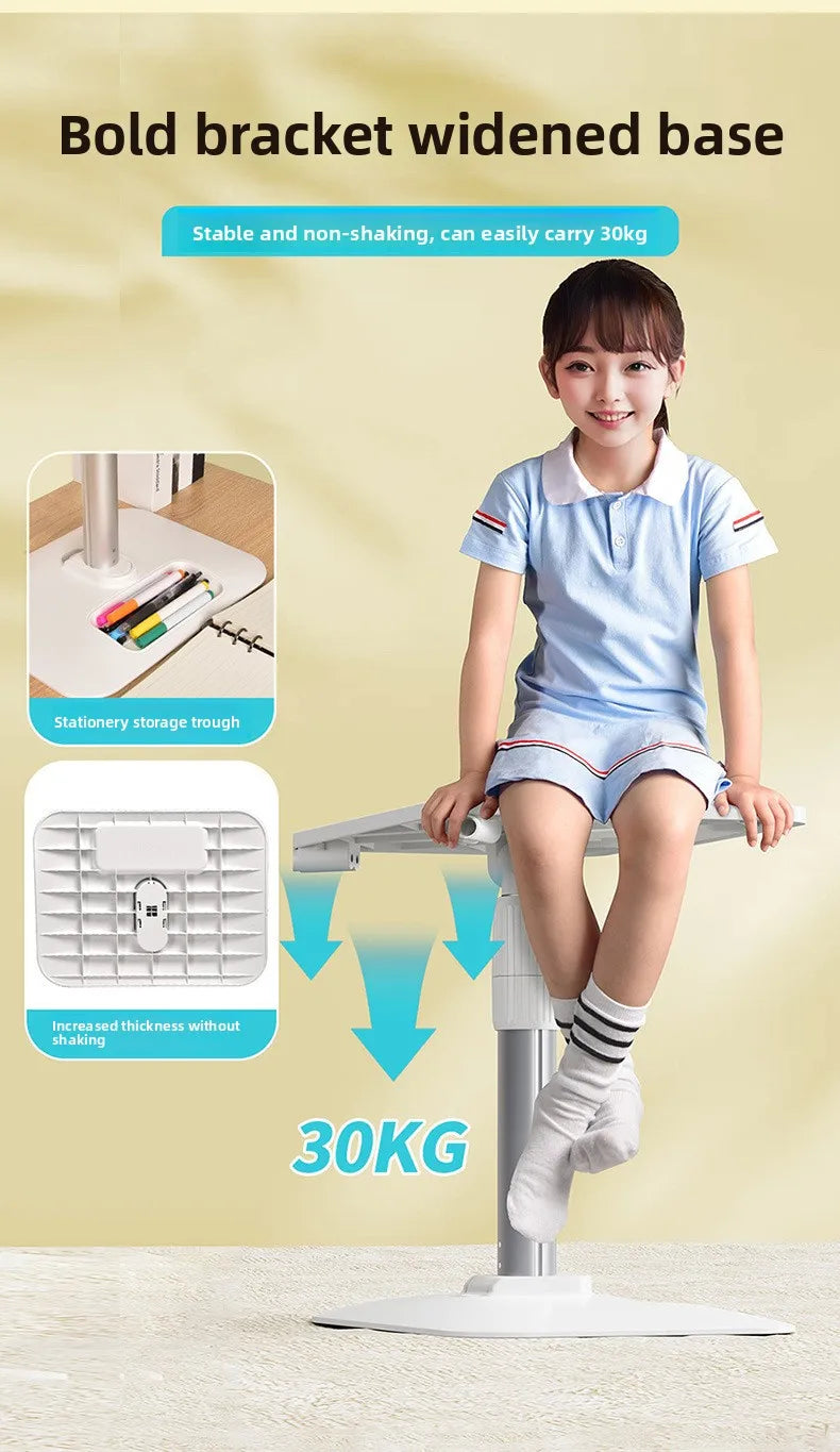 Adjustable Aluminum Reading Stand Height Angle Free Adjust Floor Book Holder Gift Wholesale Reading Desk with Telescopic Rod