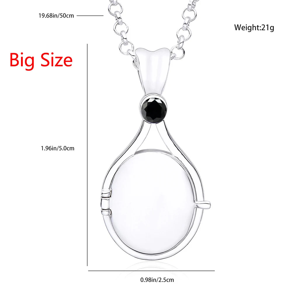 H2O Locket Pendant Necklace Mermaid Silver Color with Crystal Just Add Water Necklaces TV Movies Jewelry for Women Girls