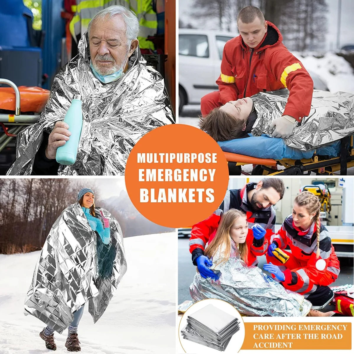 5-30Pc Outdoor Emergency Gold-Sliver Survival Blanket Waterproof First Aid Rescue Curtain Foil Thermal Military Blanket130X210Cm