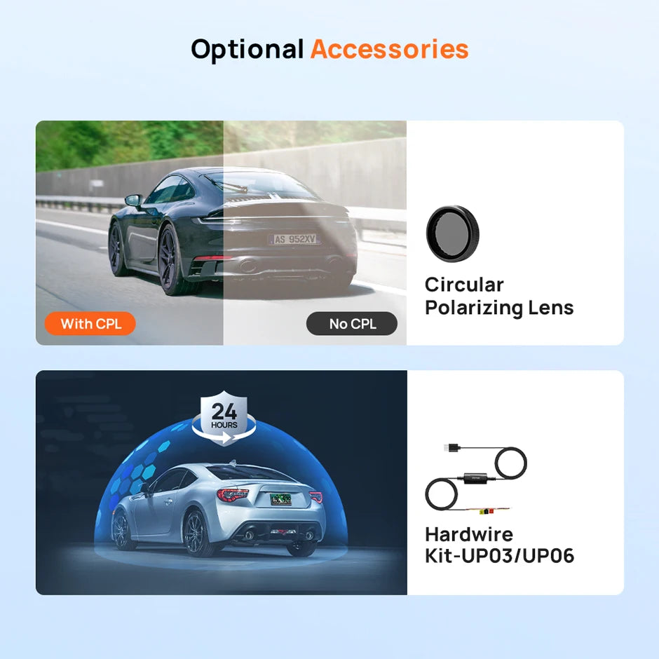 70mai Dash Cam A410 2.5K+1080P Dual-Channel Recording Built-in GPS 24H Parking Surveillance Car DVR 70mai A410