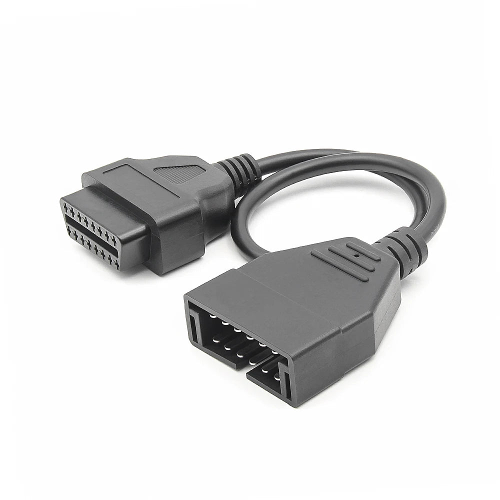 For GM 12Pin OBD2 To 16 Pin OBD 2 Extension Cable High Quality ELM327 Connector Adapter Car Diagnostic Scanner Auto Tool For G-M