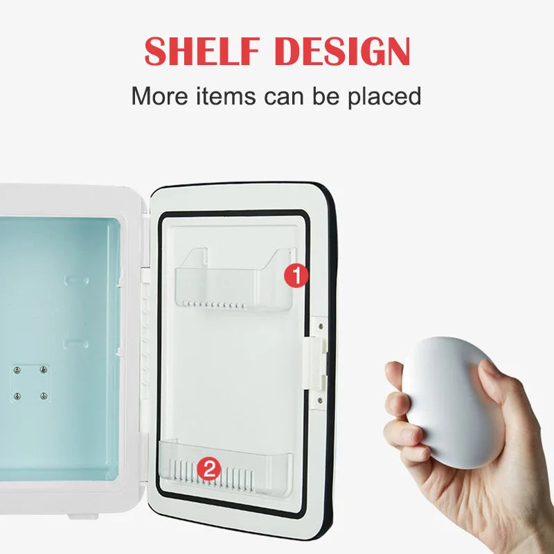 10 Liters Mini Refrigerator Car Home Dual-Use Car Refrigerator Car Heating and Cooling Box Dormitory Insulin Refrigerator