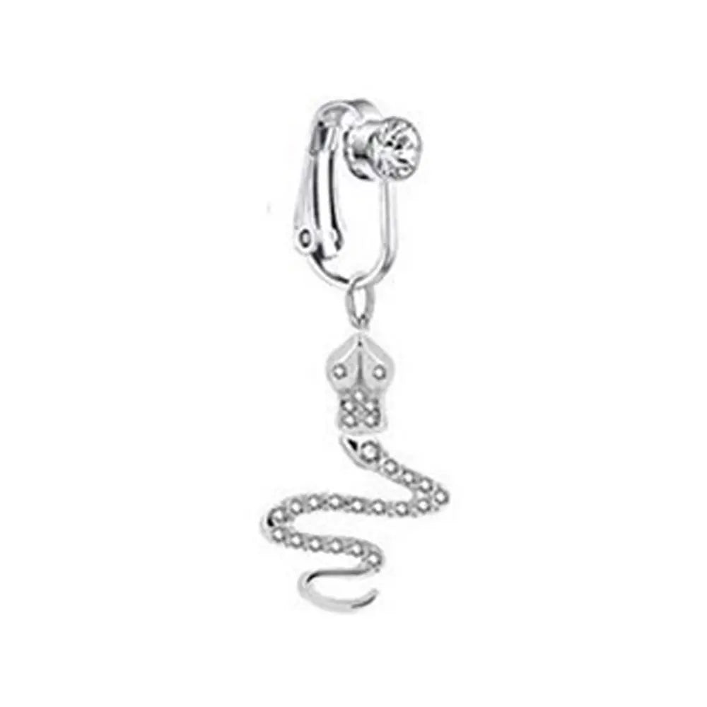 Faux Fake Belly Butterfly Fake Belly Piercing Heart Clip On Umbilical Navel Fake Pircing Moon Star Leaves Cartilage Earring Clip