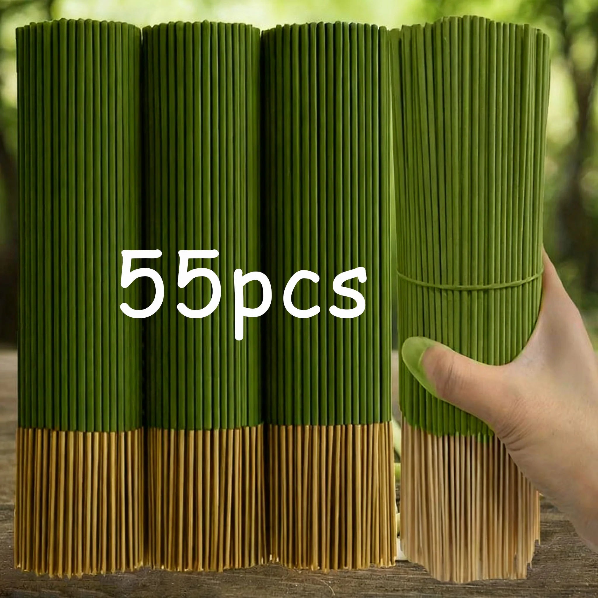 Lemongrass Sticks That Extend the Burning Time, Artificial Wooden Four-Season Fragrance, Suitable for Home, Camping, Garden, Pool and Outdoor Activities - Feng Shui to Remove Bad Energy, Purify the Air, Relax the Mind, Recycl