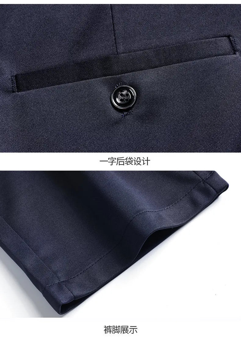 Four-Way Stretch Business Casual Pants for Men, Spring/Autumn Dress Pants, Men's Trousers, Formal Pants, Casual Elastic Dress Pa