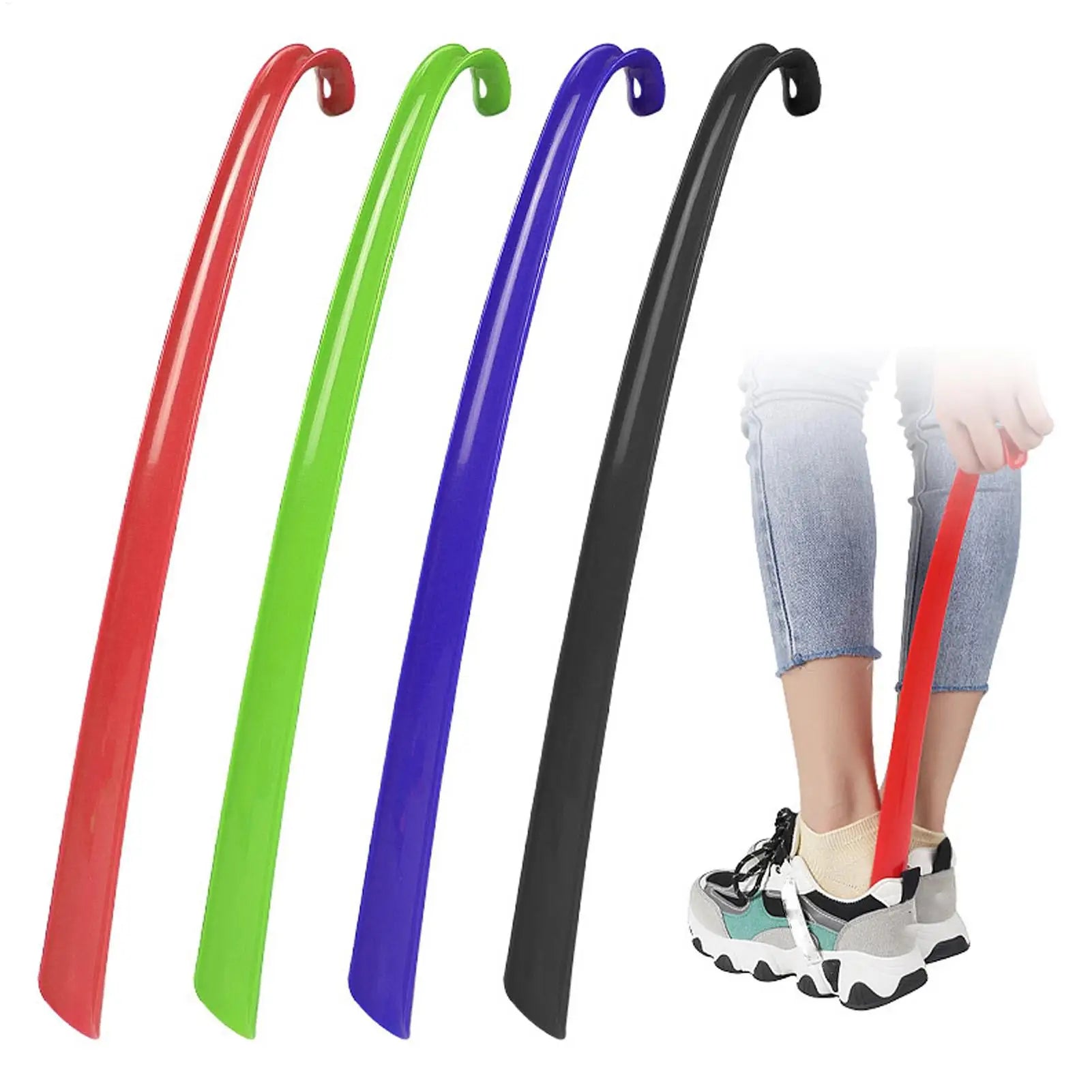 42.5x4x2.2cm Easy To Use ABS Long Handle Shoes horn Artifact Pull Pumping Shoes Professional Women Men Shoe Horn Shoes Spoon