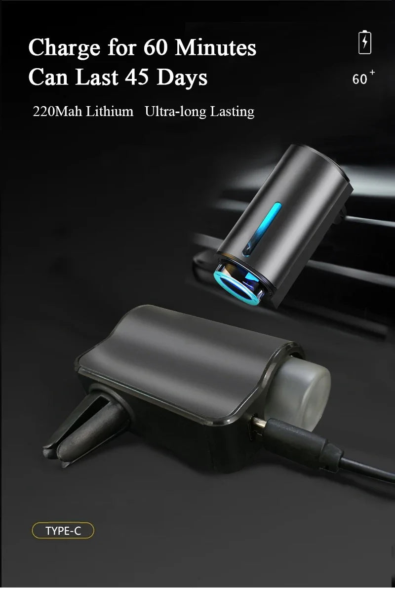 Smart Fragrance Diffuser Auto Air Vent Car Air Freshener Car Interior Deodorizer Aroma Humidifier Start Stop Car Accessories