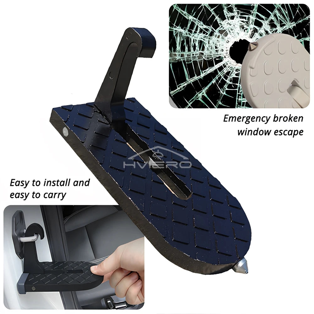 Auto Foldable Car Roof Rack Door Step Multifunction Universal Latch Hook Foot Pedal Aluminium Alloy Safety Accessories Kickstand