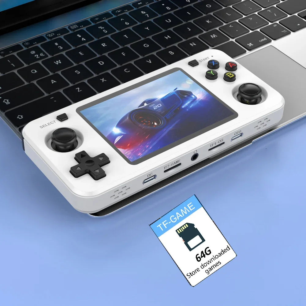 R36H ARKOS Retro Handheld Game Console Portable 64G 128G Pocket Video Player 3.5 Inch IPS Screen R36S landscape Kid Gift