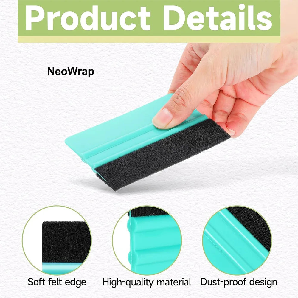 Felt Edge Squeegee Window Tinting Tool Car Vinyl Wrap Scraper Plastic Spatula Scratch Free Film DIY Squeegee Wallpaper Smoothing