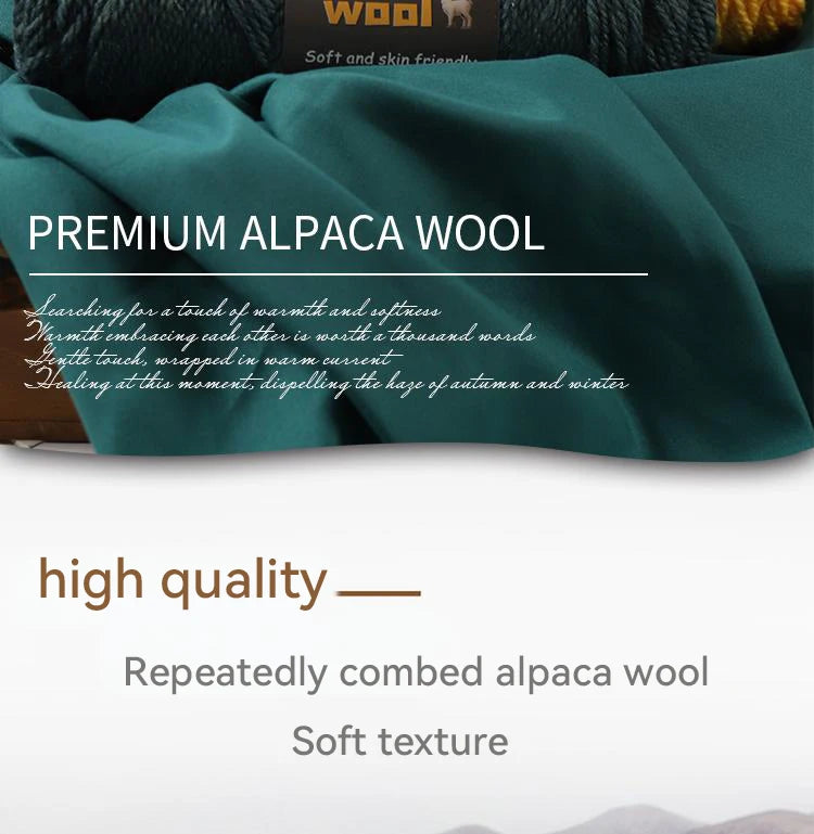 500g Alpaca Wool 245 Chunky Knitting Yarn Multi-Color Autumn and Winter Fashionable Gift for Men and Women DIY Knitting Material Kit for Warm Sweaters, Coats, Scarves, Hats, Gloves, Leg Warmers, Knee Pads Yarn Balls 5Pcs/Pack