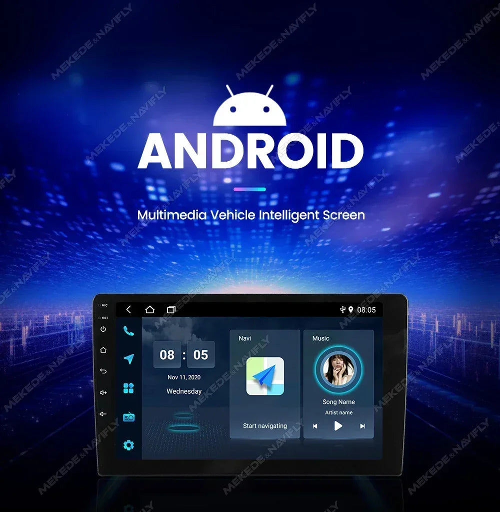 Wireless for CarPlay Android Auto Car Radio for Toyota VIOS Yaris 2007-2012 Video Multimedia Player GPS Stereo Head Unit BT WiFi