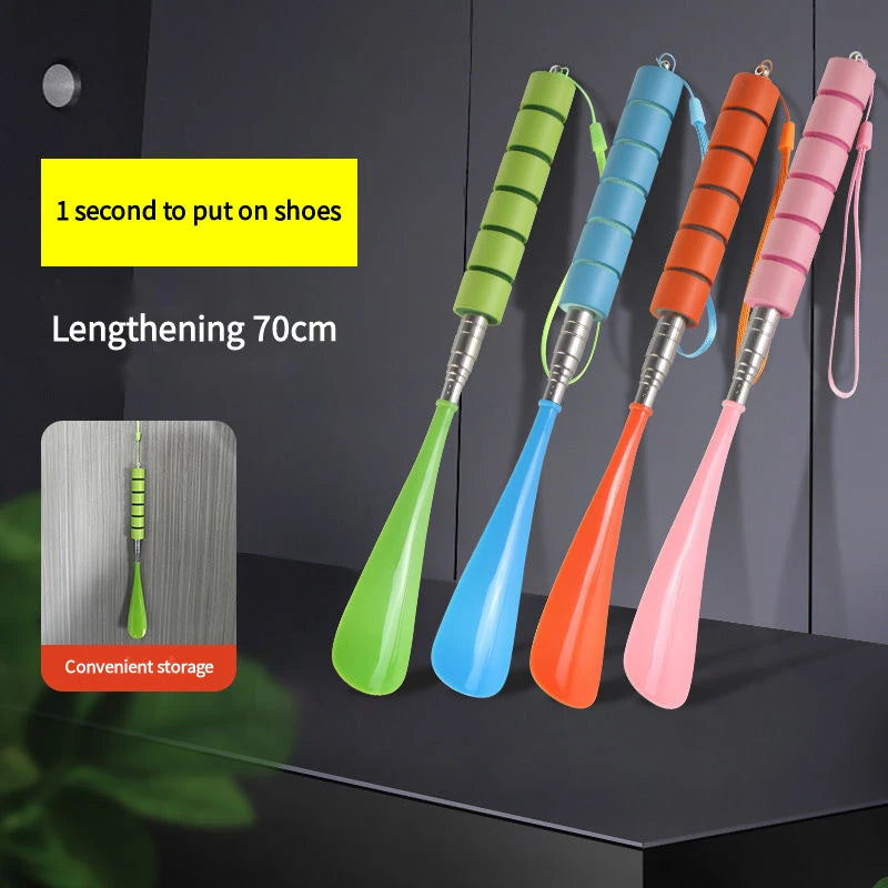 Stretchable Long Shoe horns 30cm-71cm Metal Shoehorn pregnant woman elderly Shoe spoon No bending over Wearing Shoe spatula 1Pcs