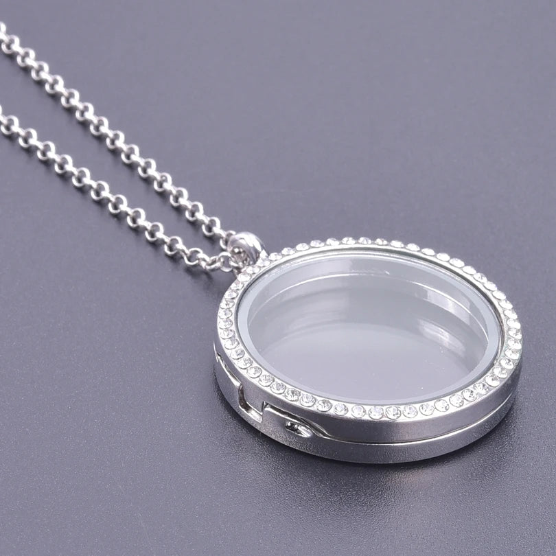 1Pc Trendy Sweet Love Glass Reliquary Photo Locket Pendant Necklaces Goth Heart Cremation Ashes Urn Relicario Collares Jewelry