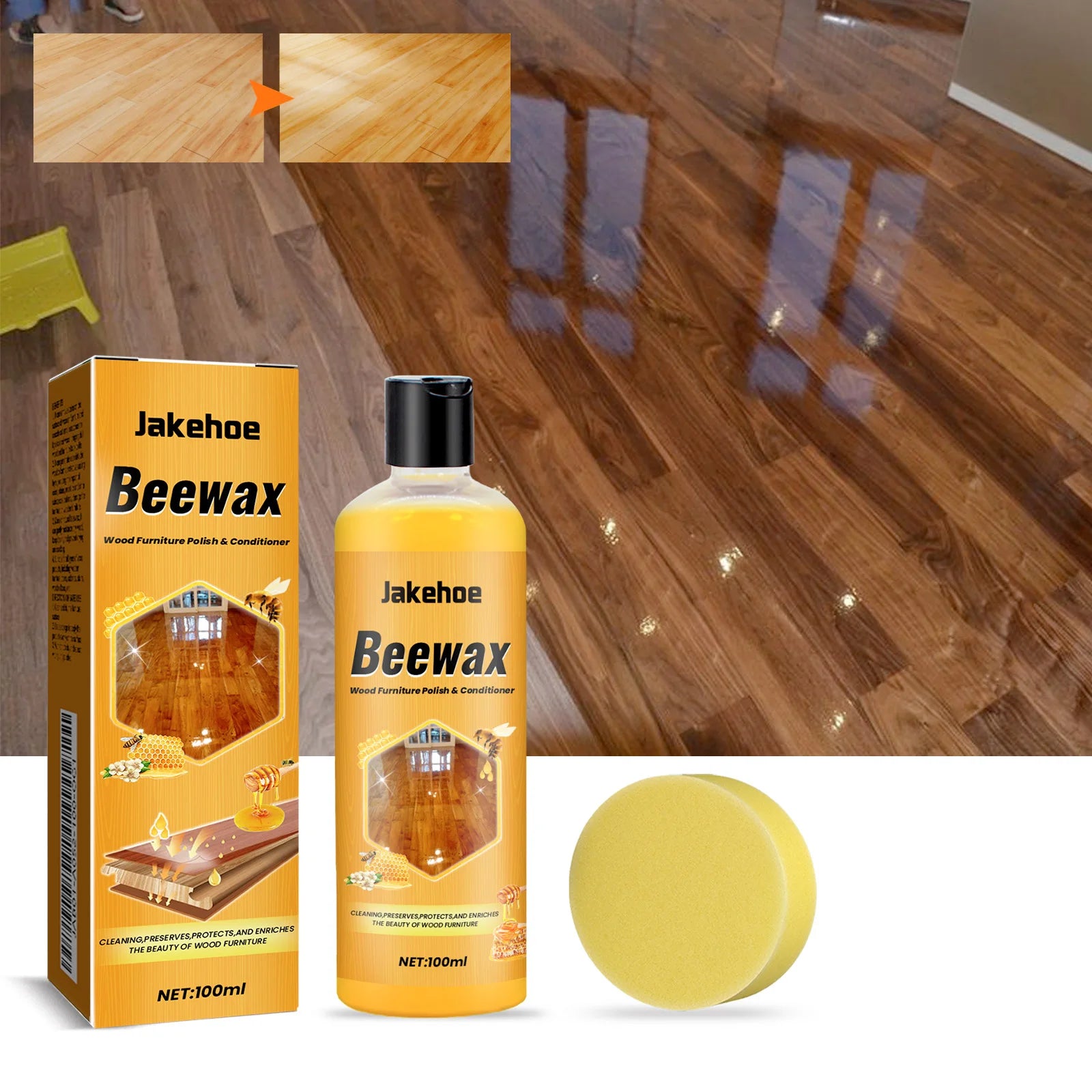 Floor Cleaner; Home Wooden Floor Protection Cleaning Maintenance Wax for Decontamination and Dust Prevention, Polishing and