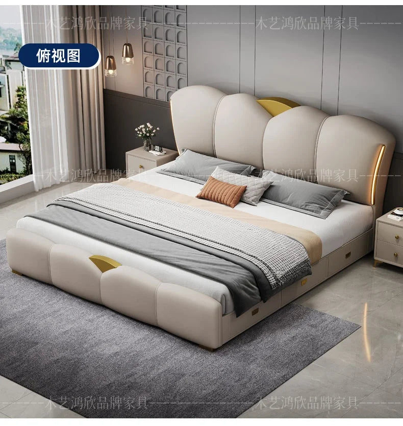 Bedroom Drawer Bed Twin Bedside Table Princess Sleeping Bed Storage Lounge Frame Muebles Para El Hogar House Accessories