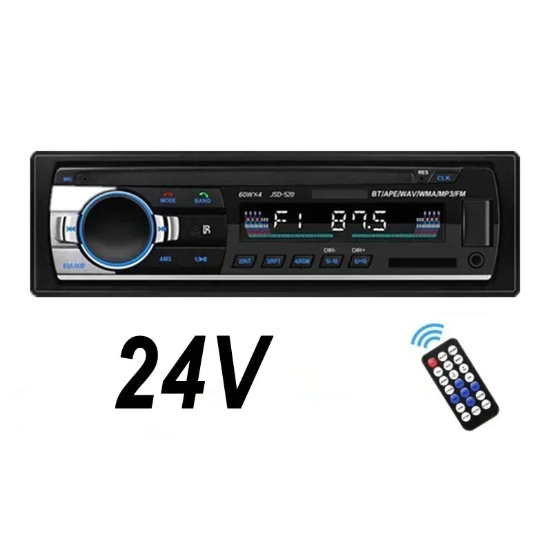 Car MP3 Player Stereo 12/24V 60W Bluetooth Audio Radio Car Truck Usb Bluetooth Handsfree Call Car USB Card Insert MP3 Radio Kit