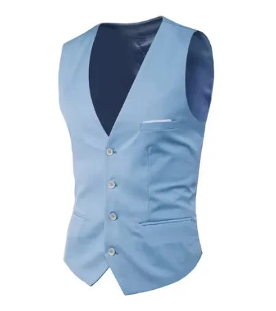 High Quality Men Suit Vest Waistcoat Business Casual Slim Groom Groomsman Wedding Men's Dress Blazer Vests Formal Party Dress