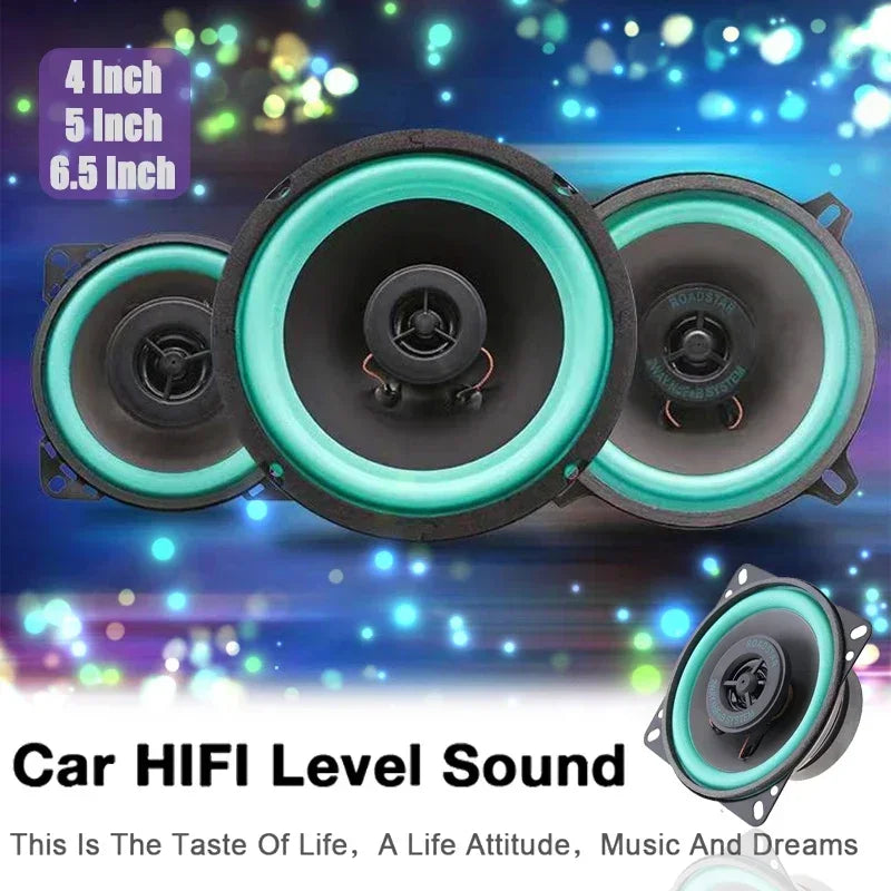 4/5/6.5 Inch Car Speakers HiFi Coaxial Subwoofer Universal Automotive Audio Music Full Range Frequency Car Stereo Speaker