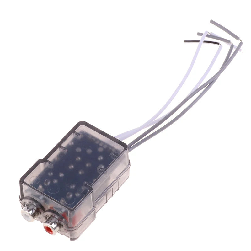 High Level Speaker Signal to Low Level RCA Adapter Car High to Low Subwoofer Converter