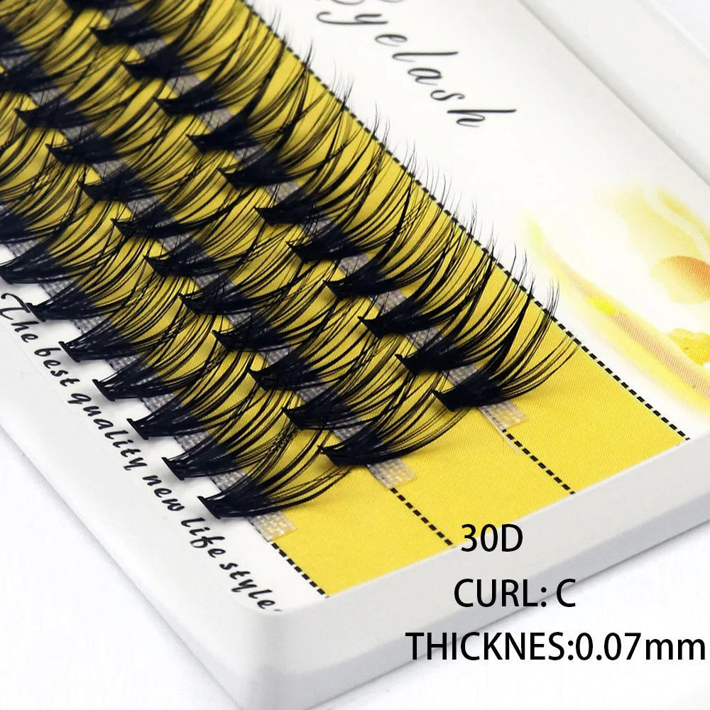 20D/30D Mink Eyelashes Cluster 1 Box/60 Bundles Russia Natural Lashes 3D Individual Eyelash Extension Lashes Makeup Wholesale