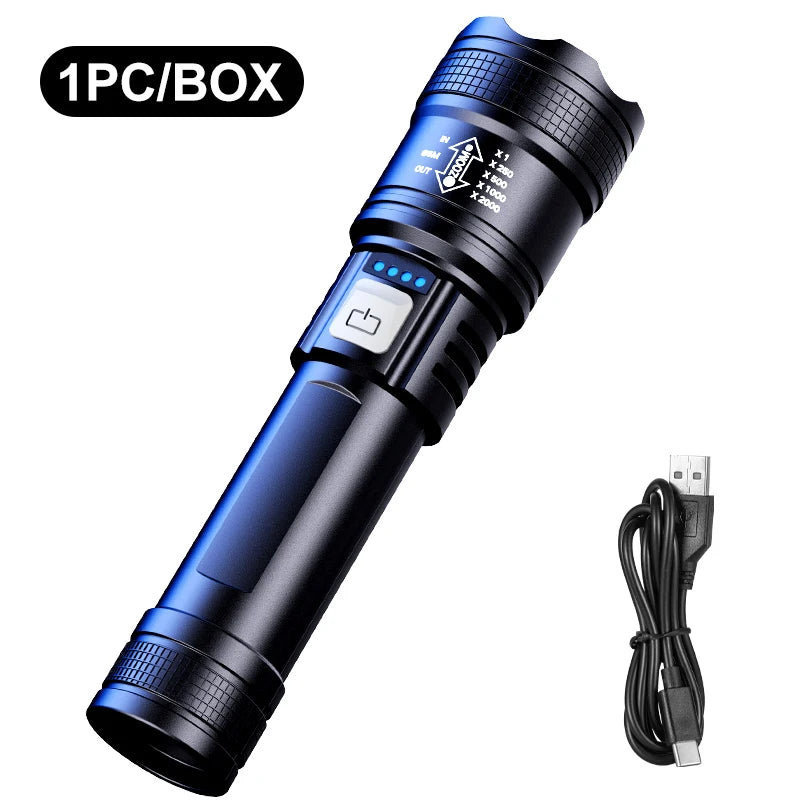 Super Bright Mini LED Flashlight USB Rechargeable Portable COB Torch with Magnetic Tail & Clip for Outdoor Camping Emergency Wor