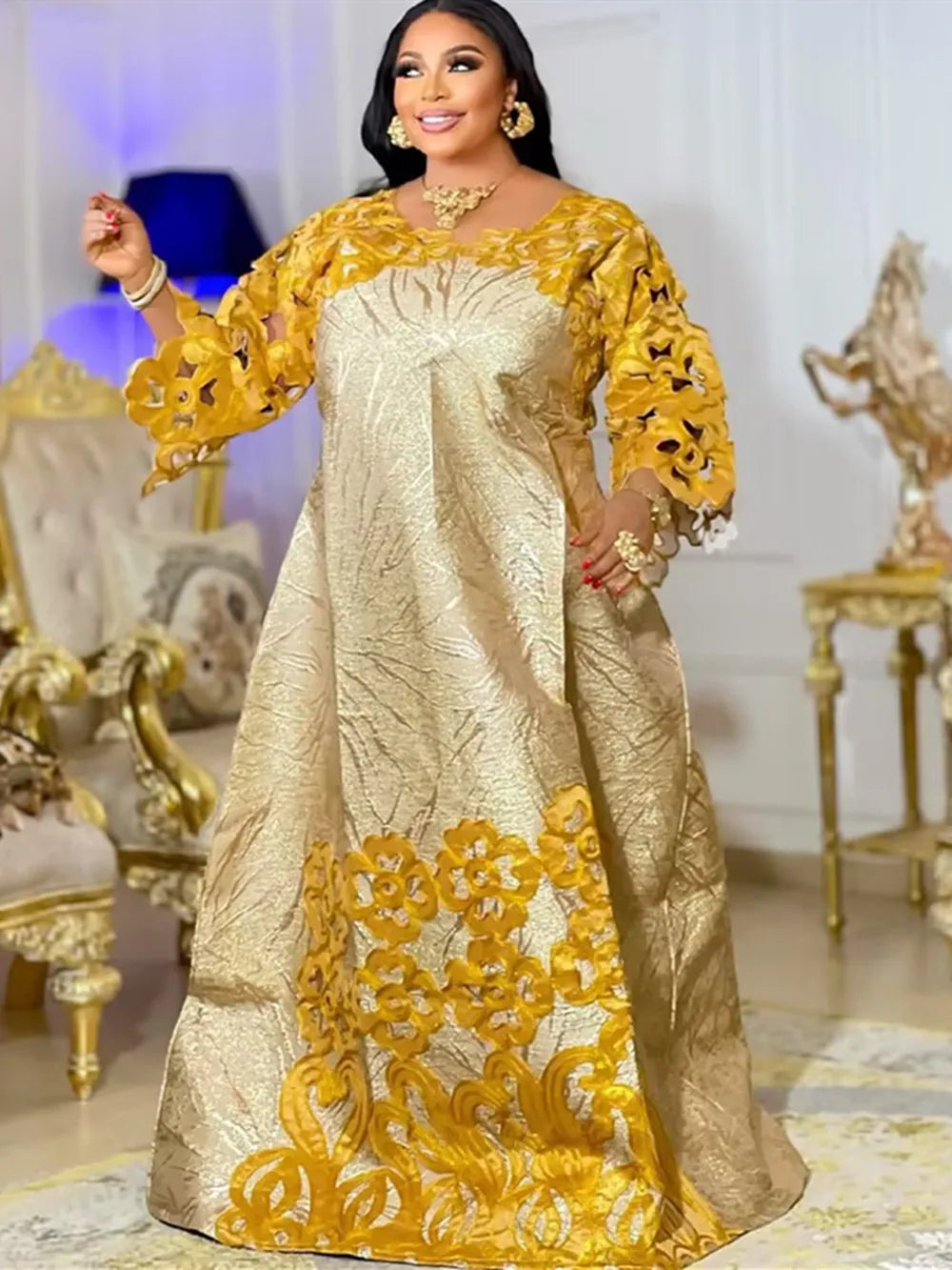 African Dresses for Women Traditional Africa Clothing Dashiki Ankara Bazin Gown Abayas Robe Muslim Kaftan Maxi Long Dress 2026