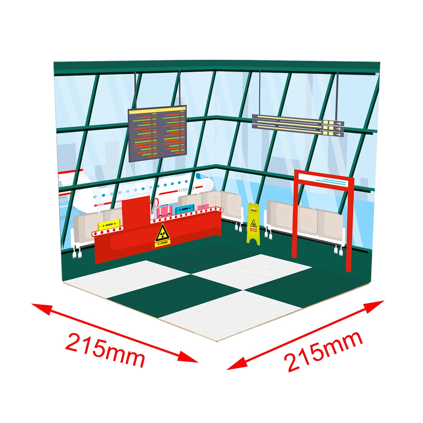 1:12 Backdrop Organizer Showcase Diorama Background Scene Display Layout for Action Figures Dolls Vehicle Scene Toy