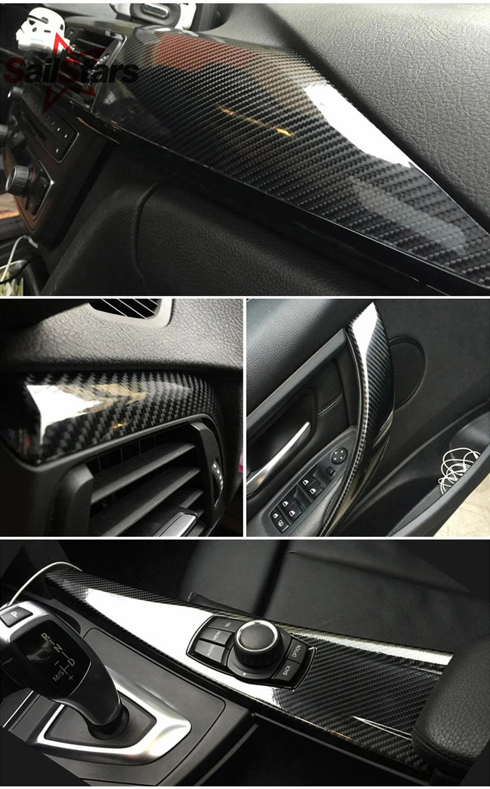 3D 4D 5D 6D Carbon Fiber Vinyl Wrap Car Stickers DIY Waterproof Wrapping Foil Auto Accessories Motorcycle Decal