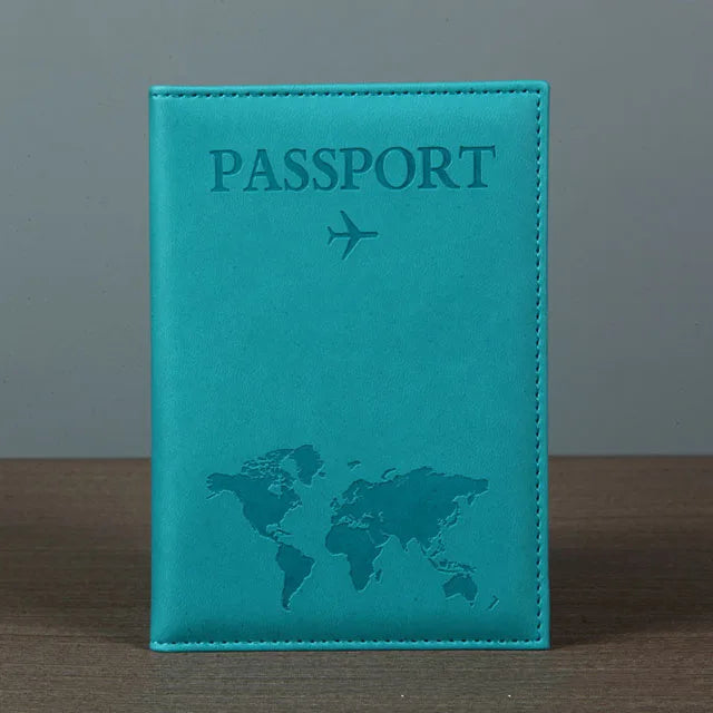 Lover The World Map Passport Cover Hot Stamping Simple Plane Women Men Travel Passport  Case Holder Fashion Wedding Gift