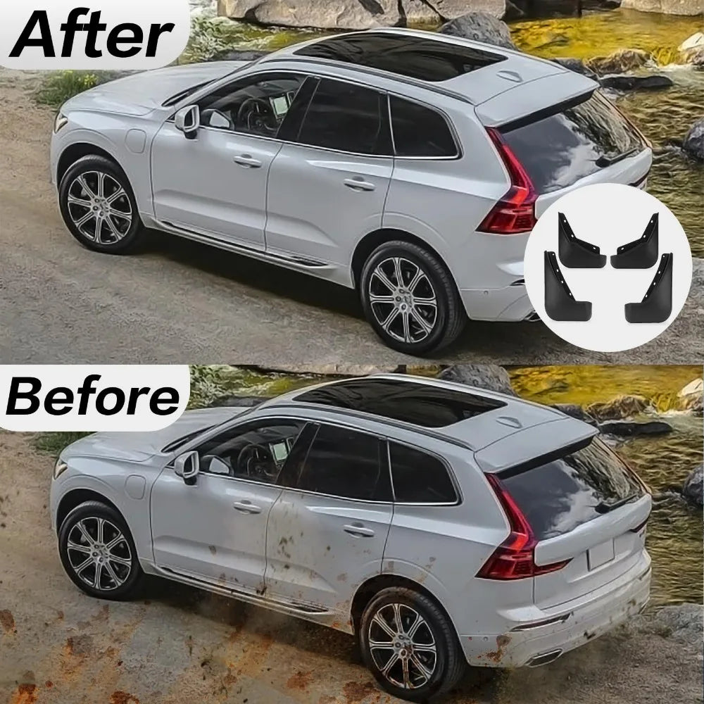 For Volvo XC60 2018-2024 Car Mud Guard Kit Splash Guards Mudguards Mudflaps with Hardware Kits Accessory