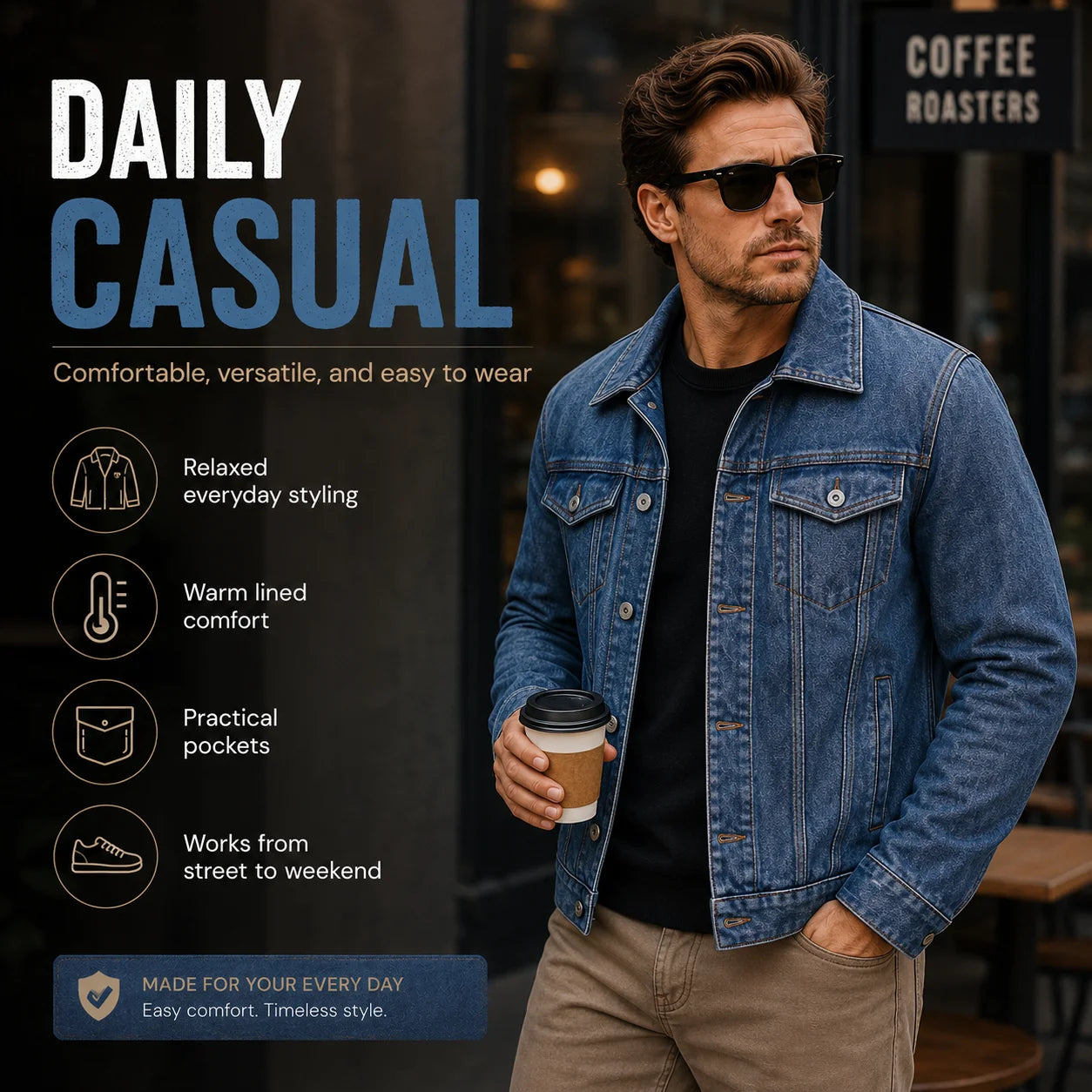 Men's Motorcycle Leather Jacket Light Blue Ami Khaki Retro Graphite Distressed Denim Genuine Leather Jacket Slim Short Jacket