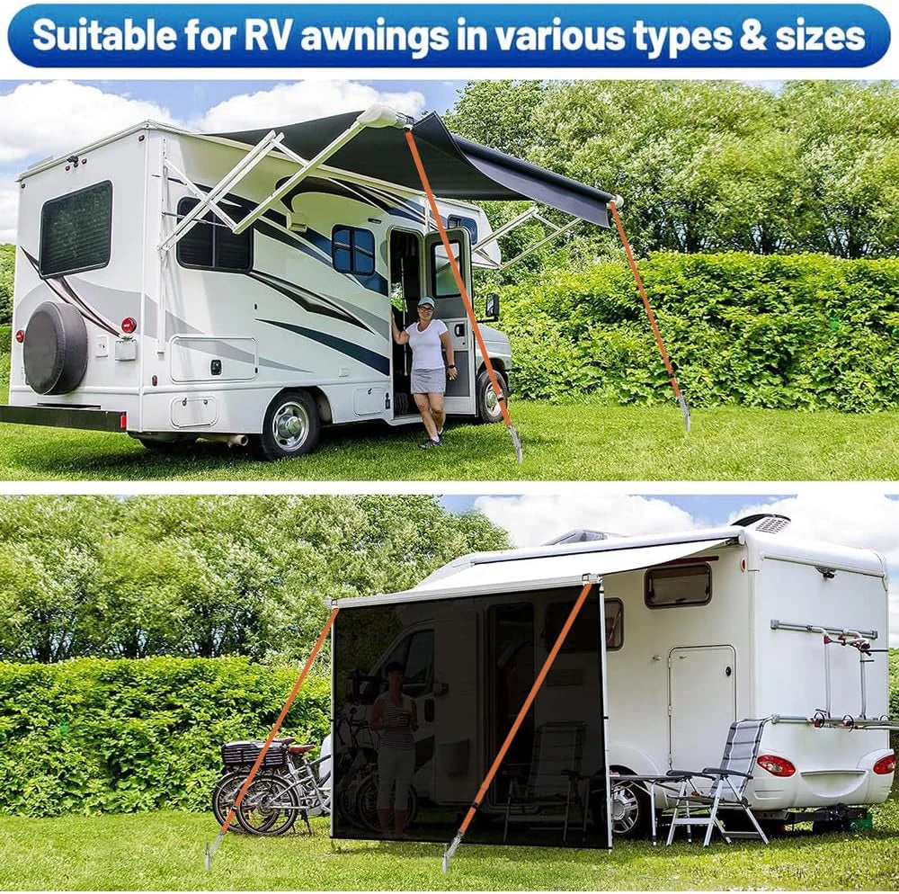RV Awning Storm Band Straps Tie Down Caravan Camping Accessories For Thule Fiamma Dometic Awning Canopy Most Motorhomes