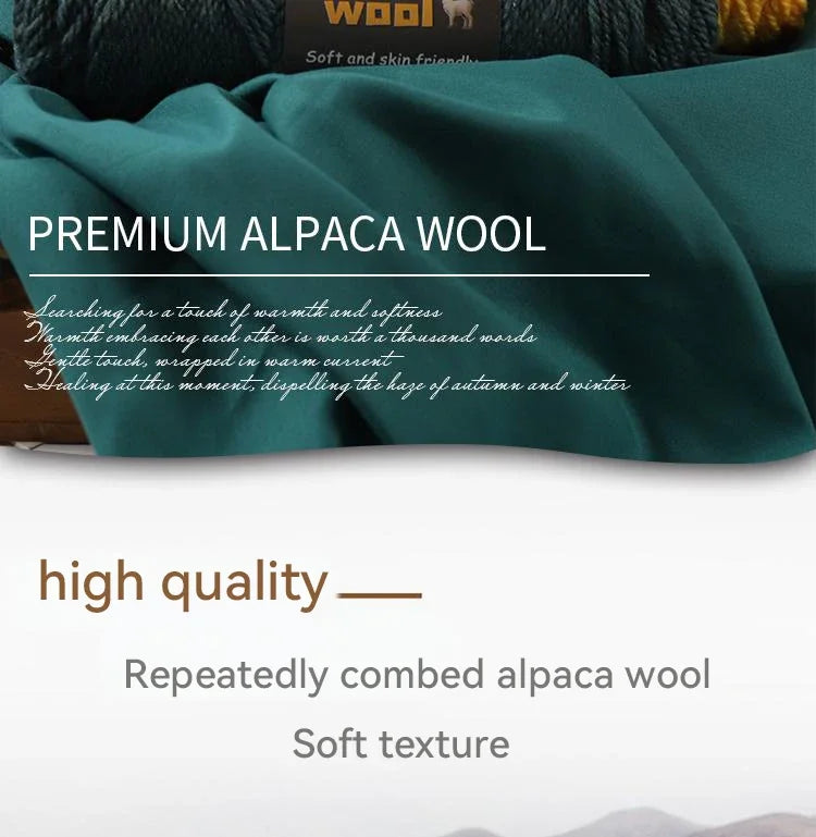 500g Alpaca Wool 245 Chunky Knitting Yarn Multi-Color Autumn and Winter Fashionable Gift for Men and Women DIY Knitting Material Kit for Warm Sweaters, Coats, Scarves, Hats, Gloves, Leg Warmers, Knee Pads Yarn Balls 5Pcs/Pack