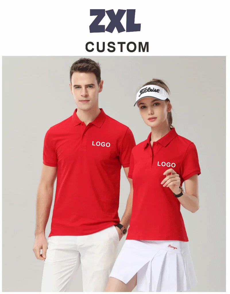 Customized Logo Breathable Polo Shirt Casual Company Group Clothing Lapel Short Sleeve Polo Shirts Work Clothes Print Embroidery
