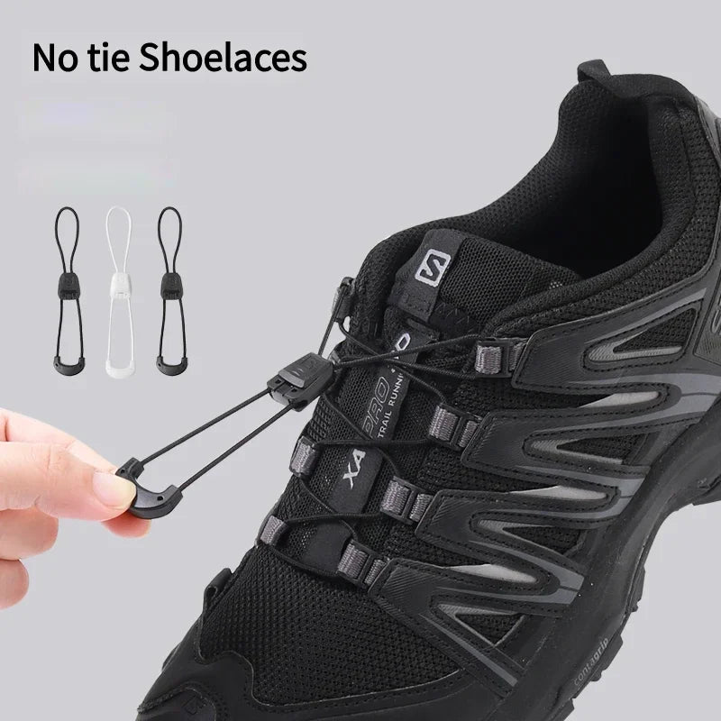 Fashion No Tie Shoelaces Outdoor Running Sneakers Laces Round Tennis Shoe Laces Without Ties Adult Kids Shoelace Shoes Accesorie