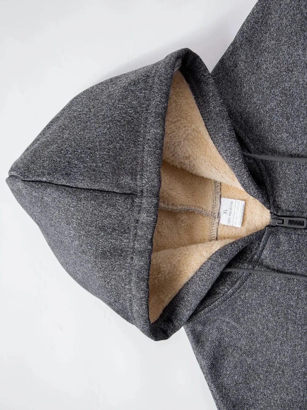 Winter Men's Zipper Jacket Fleece Warm Windproof Hoodies Heavyweight Cardigan Casual Sports Long Sleeve Sweatshirts Hooded Coat