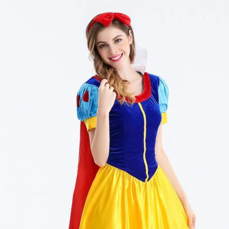 Cartoon Princess Snow White Halloween Party Costume Adult Cosplay Plus Size Dress Princess Dress Women Adult Clothing