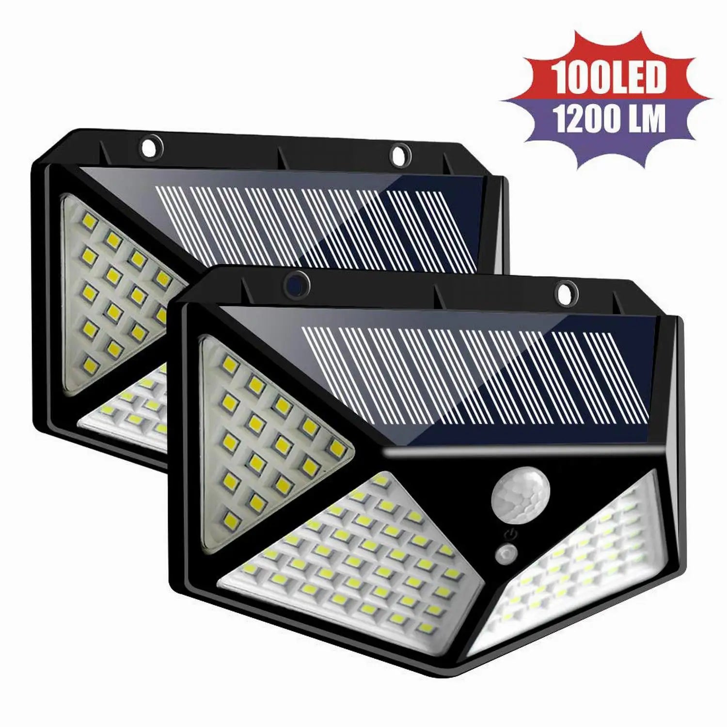 100 LED Outdoor Solar Lamp Outdoor Garden Decoration Solar LED Light Waterproof Sunlight Powered Spotlight with Motion Sensor