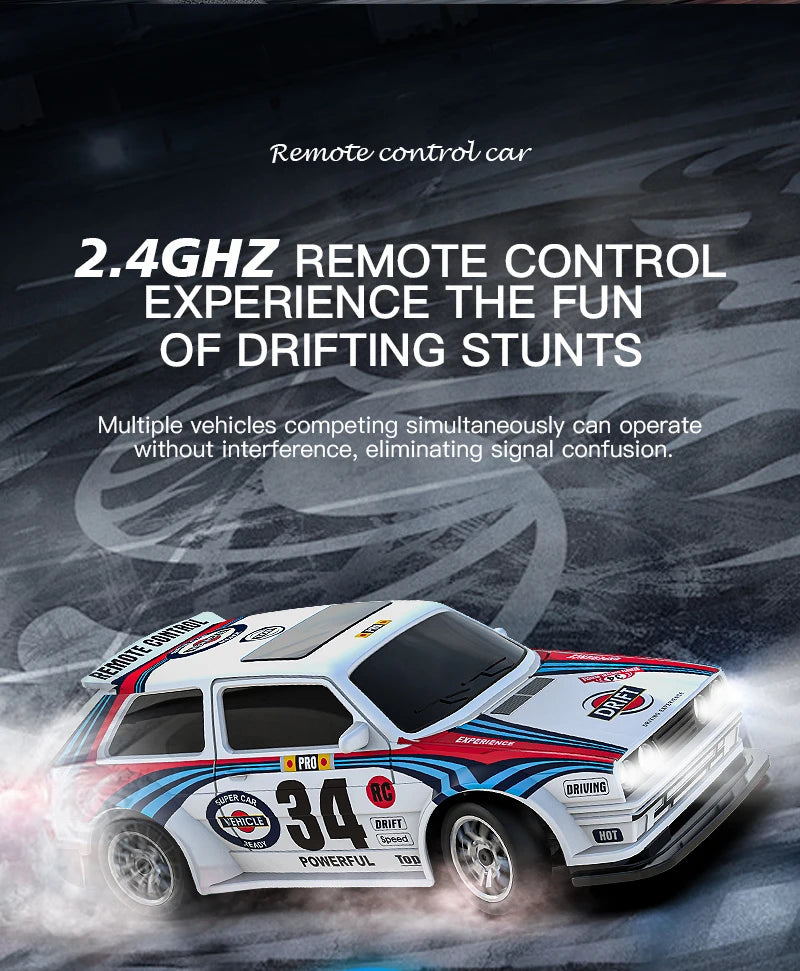 4WD RC Drift Car 1:43 Remote Control Cars Truck 4x4 Racing Drifting 2.4G Radio Mini Vehicle Model Toy Gift for Adults Kids Boys