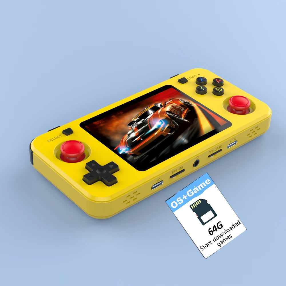 R36H ARKOS Retro Handheld Game Console Portable 64G 128G Pocket Video Player 3.5 Inch IPS Screen R36S landscape Kid Gift