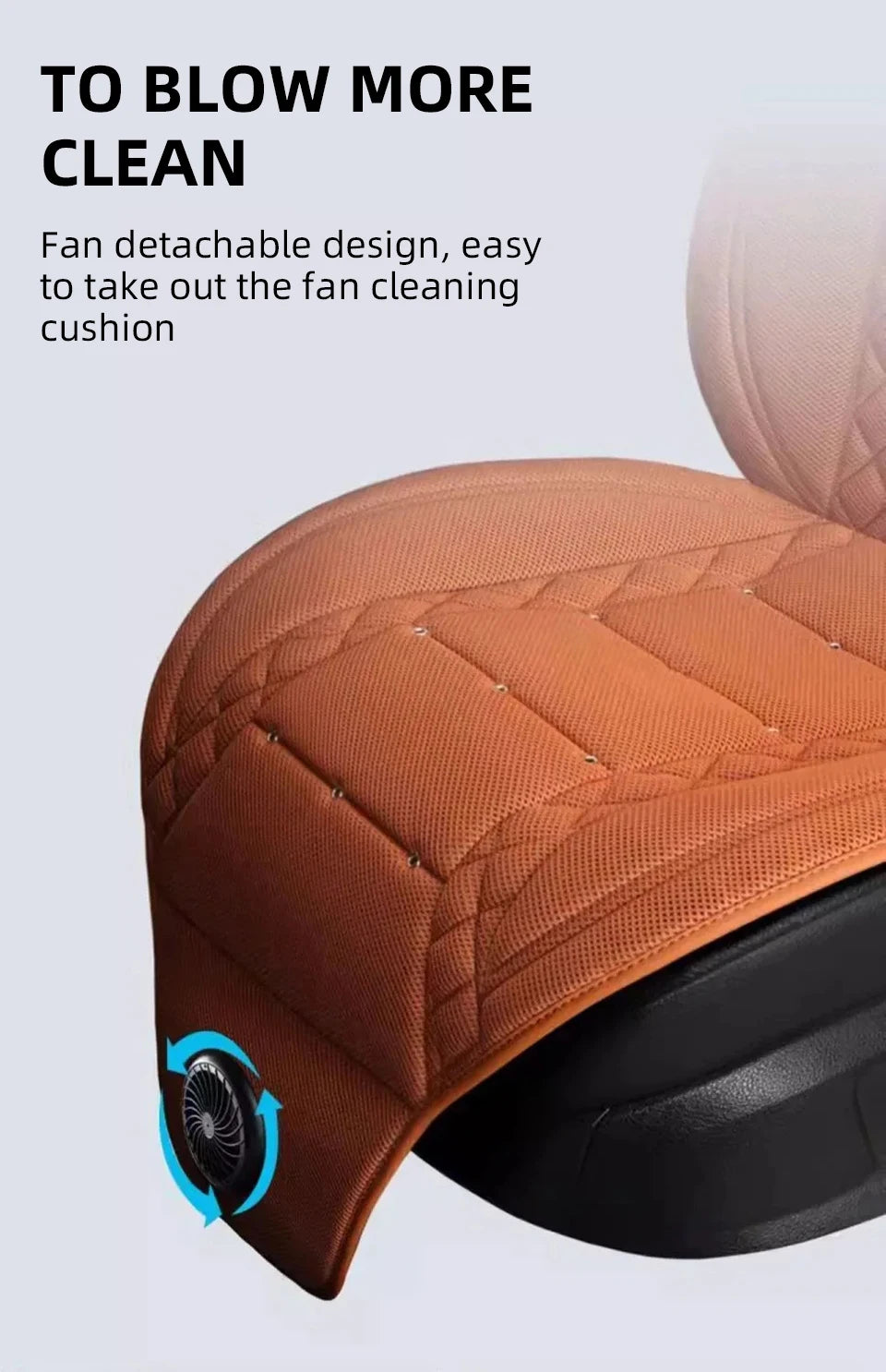Universal Car Summer Cool Air Seat Cushion 12V/24V USB Charging Breathable Car Seat Cover With Fan Multi-color 3-SpeedAdjustment