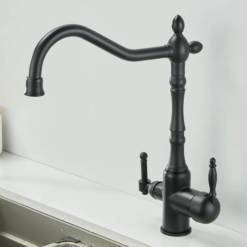 Antique Waterfilter Tap Kitchen Faucet Gold Mixer Drinking Kitchen Purify Faucet Kitchen Sink Tap Water Tap Crane For Kitchen