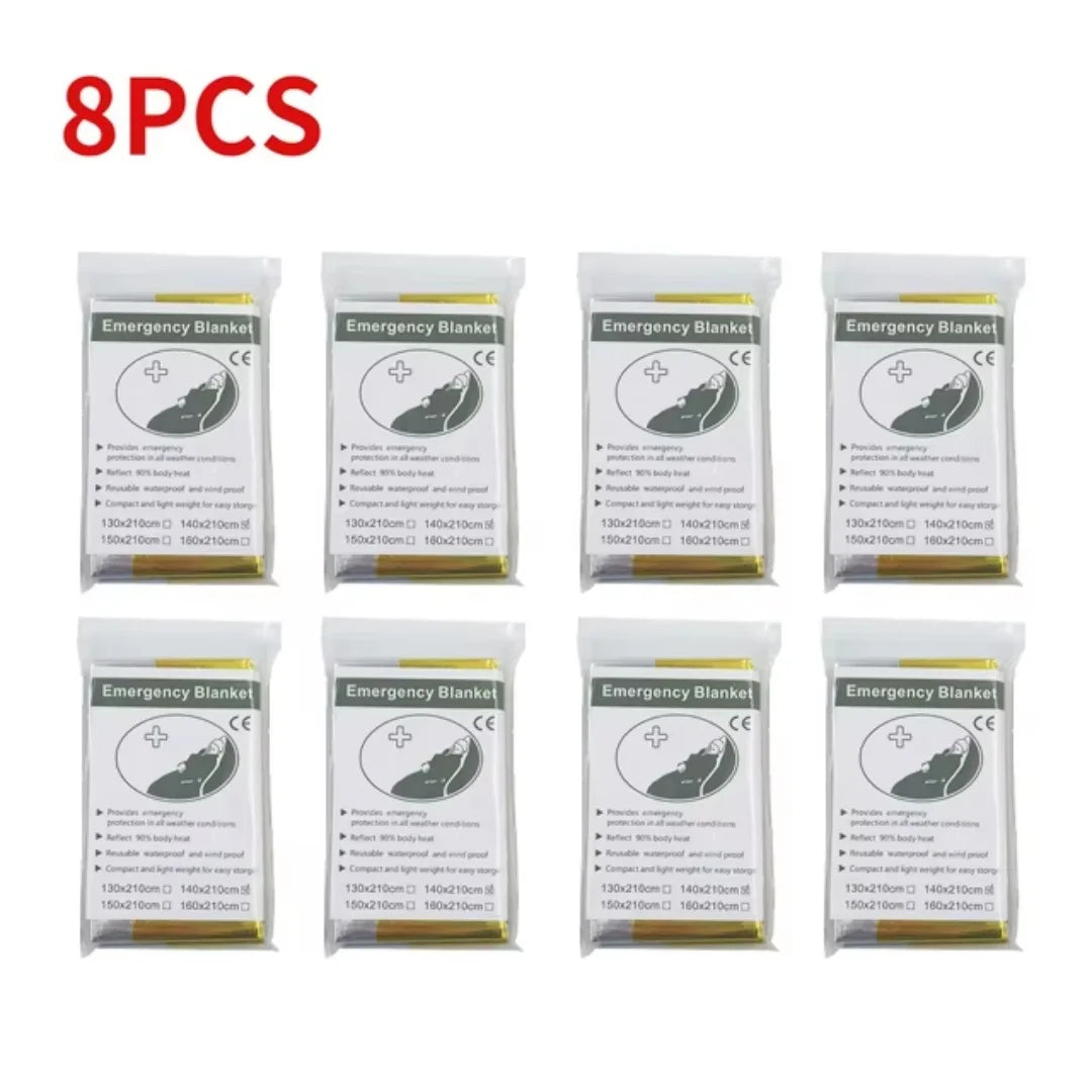 5-30Pc Outdoor Emergency Gold-Sliver Survival Blanket Waterproof First Aid Rescue Curtain Foil Thermal Military Blanket130X210Cm