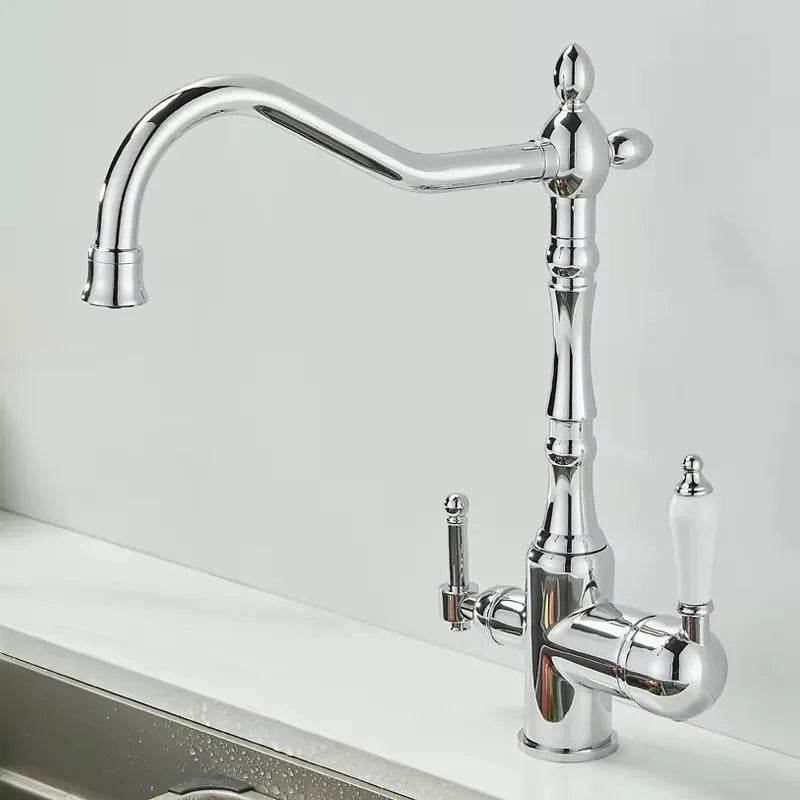 Antique Waterfilter Tap Kitchen Faucet Gold Mixer Drinking Kitchen Purify Faucet Kitchen Sink Tap Water Tap Crane For Kitchen