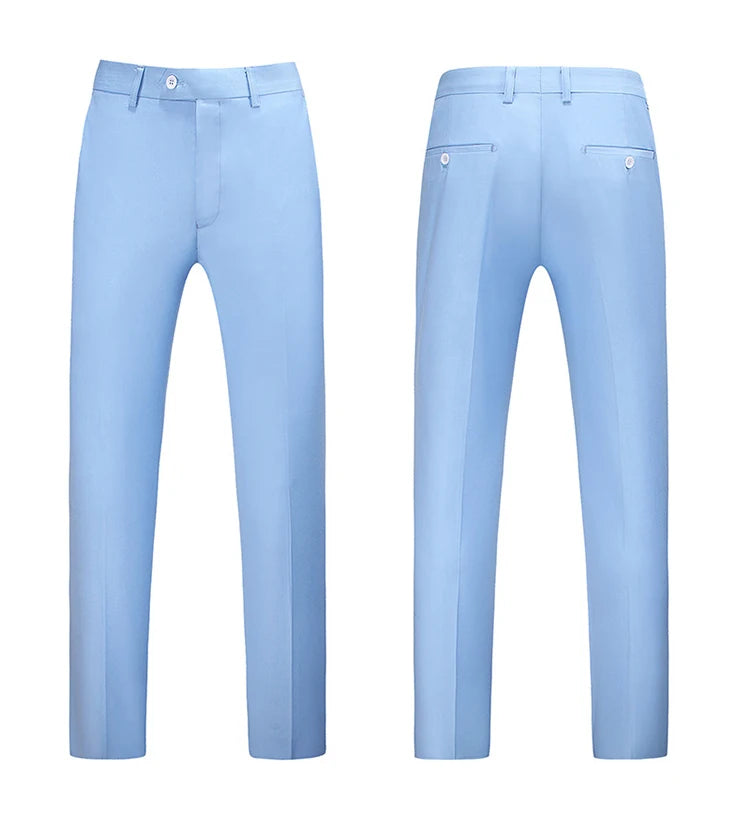 Men Dress Pants Solid Color Slim Fit Business Casual Office Wedding Formal Trousers High Quality Men Clothing Suit Pants 29-40