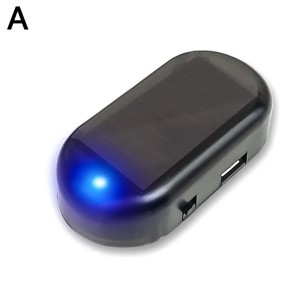 1Pcs Solar Powered Car Fake Security Light Simulated Dummy Alarm Wireless LED Flashing Lamp Anti Theft Warning Caution Light